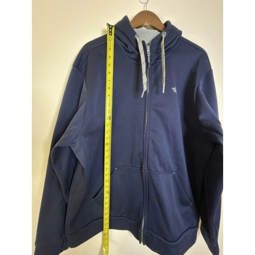 THE NORTH FACE Hoodie Men's Size XXL Navy Blue Full Zip Sweatshirt Lightweight